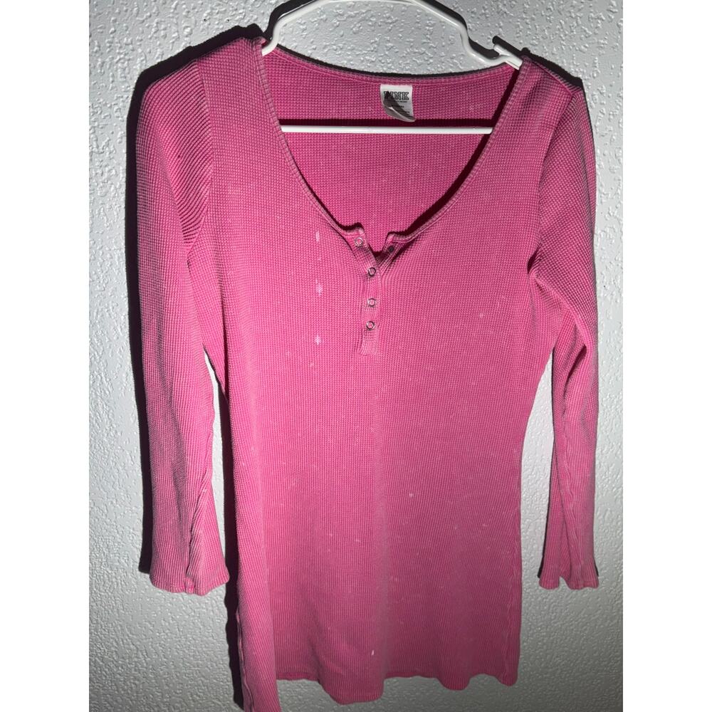 Victoria’s Secret PINK Waffle Knit Henley Bodycon Dress - Size M